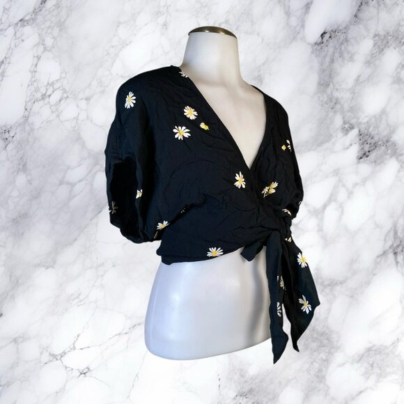 Madewell Lazy Daisies Sash Tie Wrap Top - Picture 10 of 12